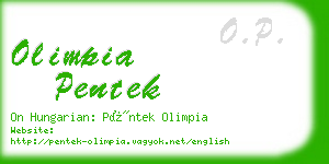 olimpia pentek business card